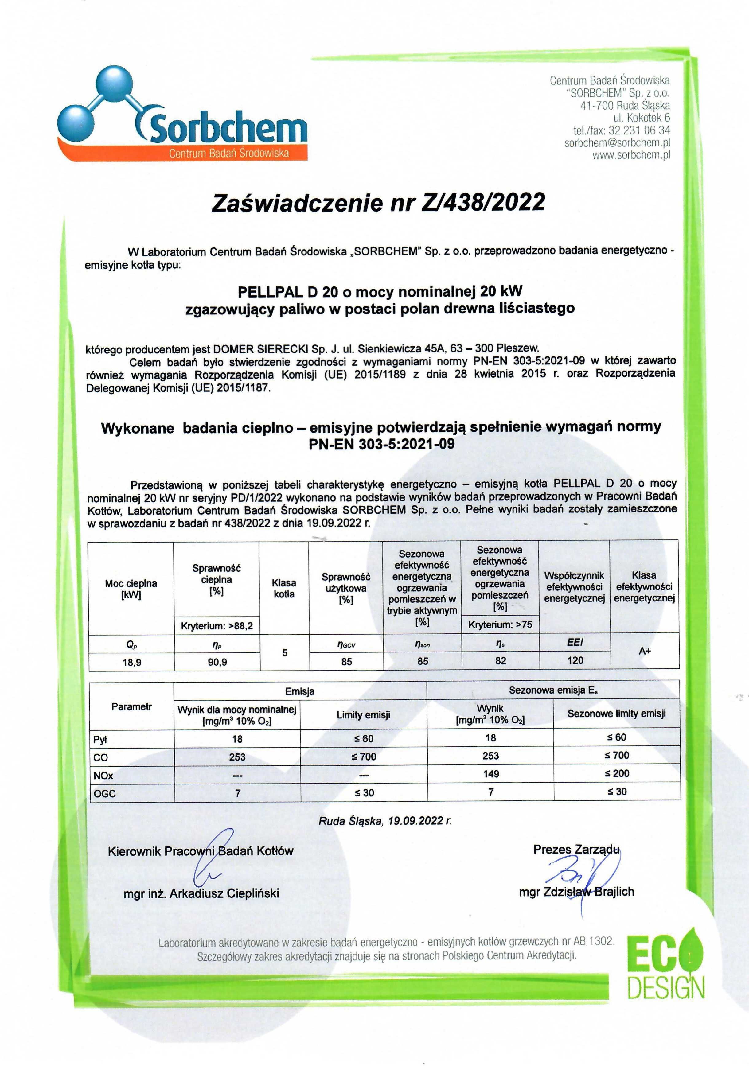 Kocioł na drewno PELLPAL D 20KW 160 - 200m2 5klasa drewno węgiel