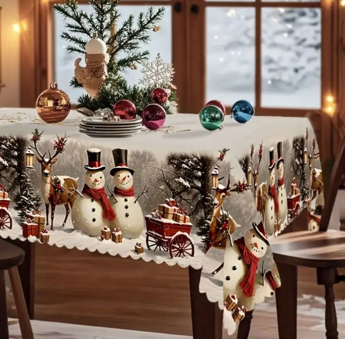 Obrus świąteczny prostokątny