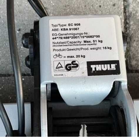THULE 908 bagażnik na 2 / 3 rowery ( też ) elektryki jak NOWY