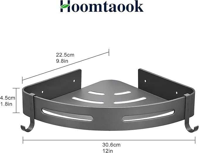 Półka łazienkowa narożna pod prysznic 1 SZT LOFT SZARA SAMOPRZYLEPNA