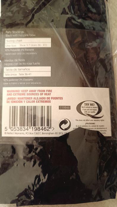 Гольфы для вечеринок, черные с ярко-розовым бантом