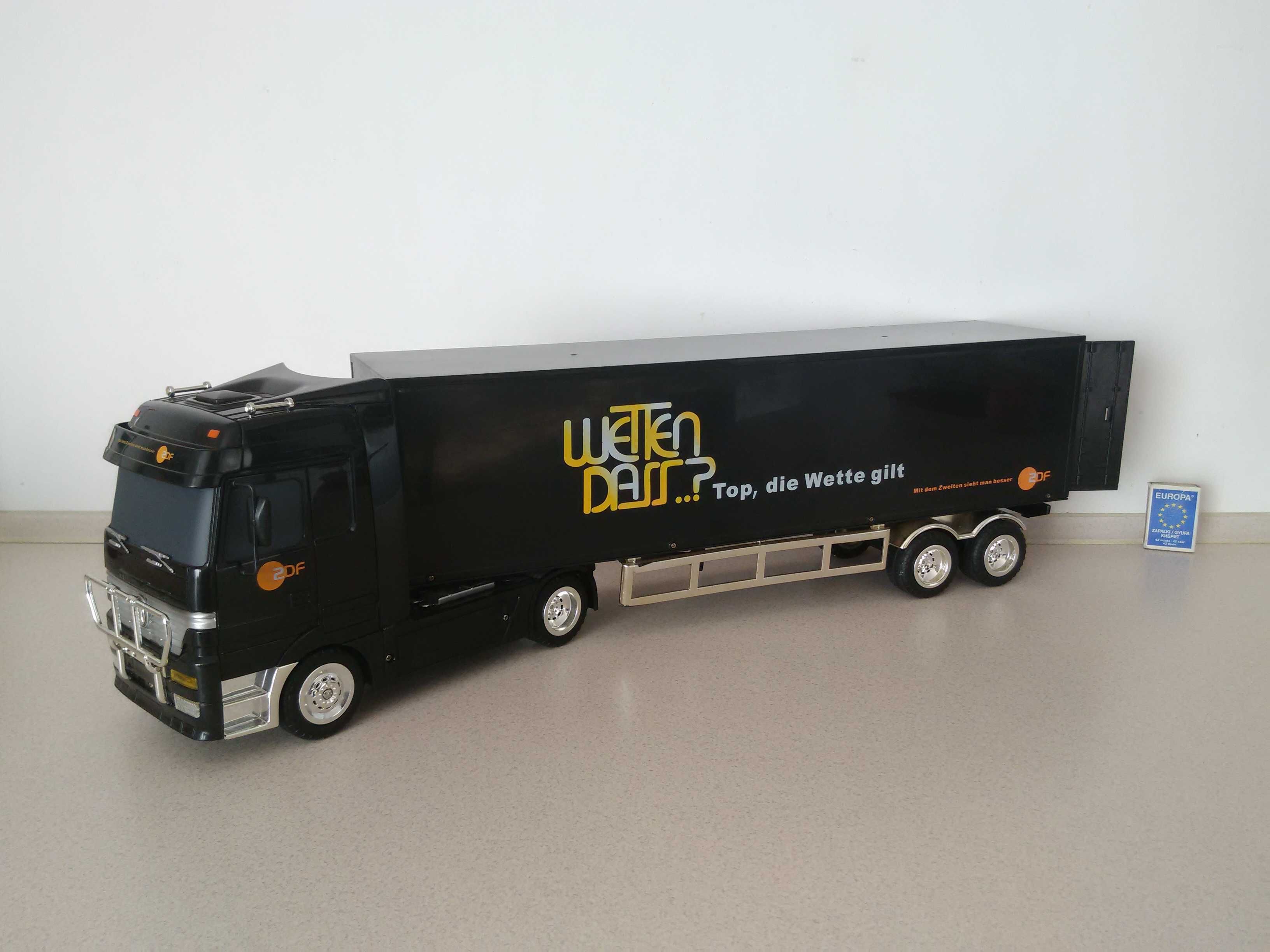 DUŻY model RC TIR Germany 2006 Mercedes Volvo Scania Daf 1:18 naczepa