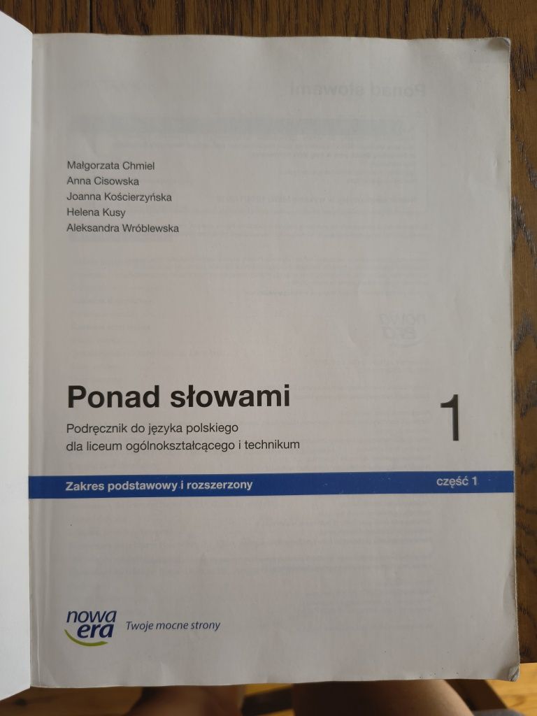Podręcznik Ponad słowami 1 cz.1