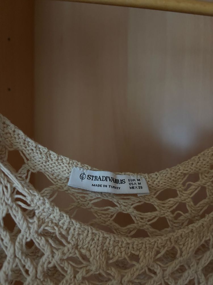 Top de Rede Bege Stradivarius