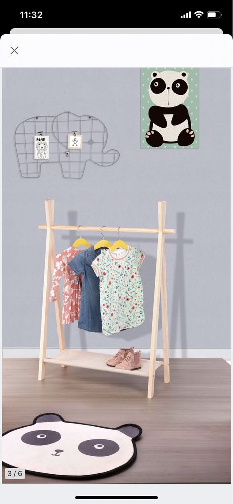 Wieszak stojący na ubrania dla dzieci stojak na ubrania szafa