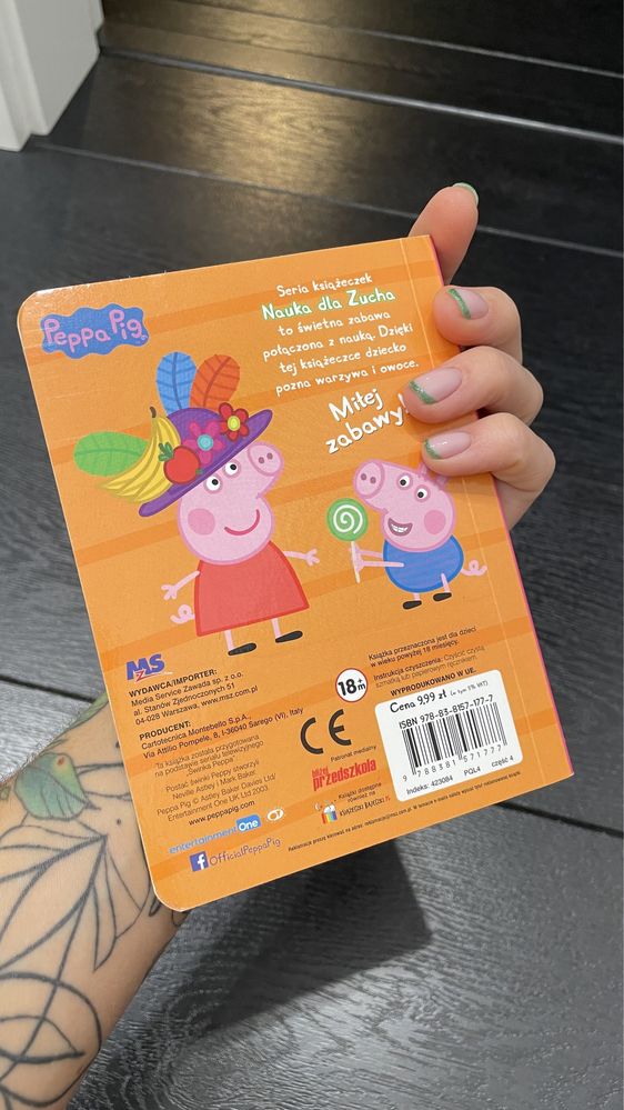 Książeczka Nauka dla zucha. Warzywa i owoce. Świnka Peppa
