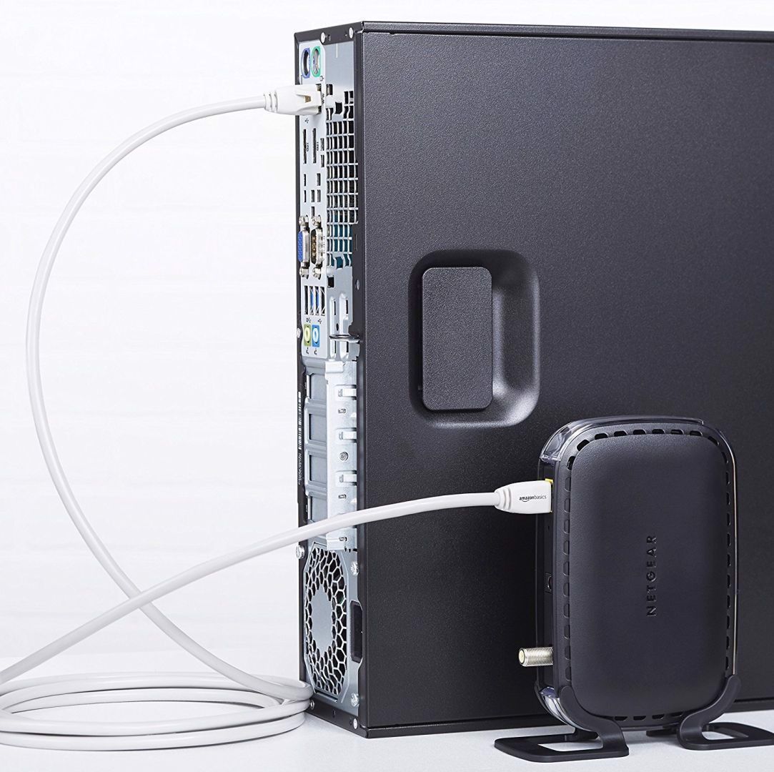 kabel sieciowy lan rj45 cat-7 ethernet 4.6m biały