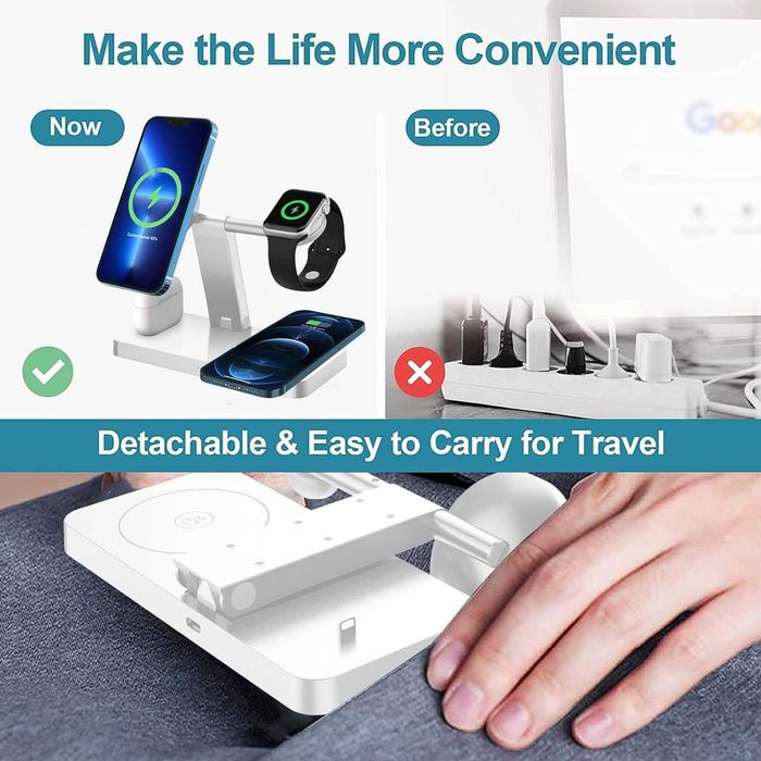 FDGAO B620 Bezprzewodowa ładowarka indukcyjna iPhone Apple Watch 15W