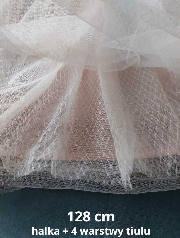 Sukienka - komunia, wesele, chrzciny, sesja zdjęciowa - rozmiar 128 cm