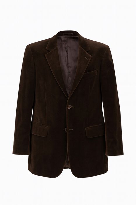 Marynarka Zara Man czekoladowa 100% bawełna