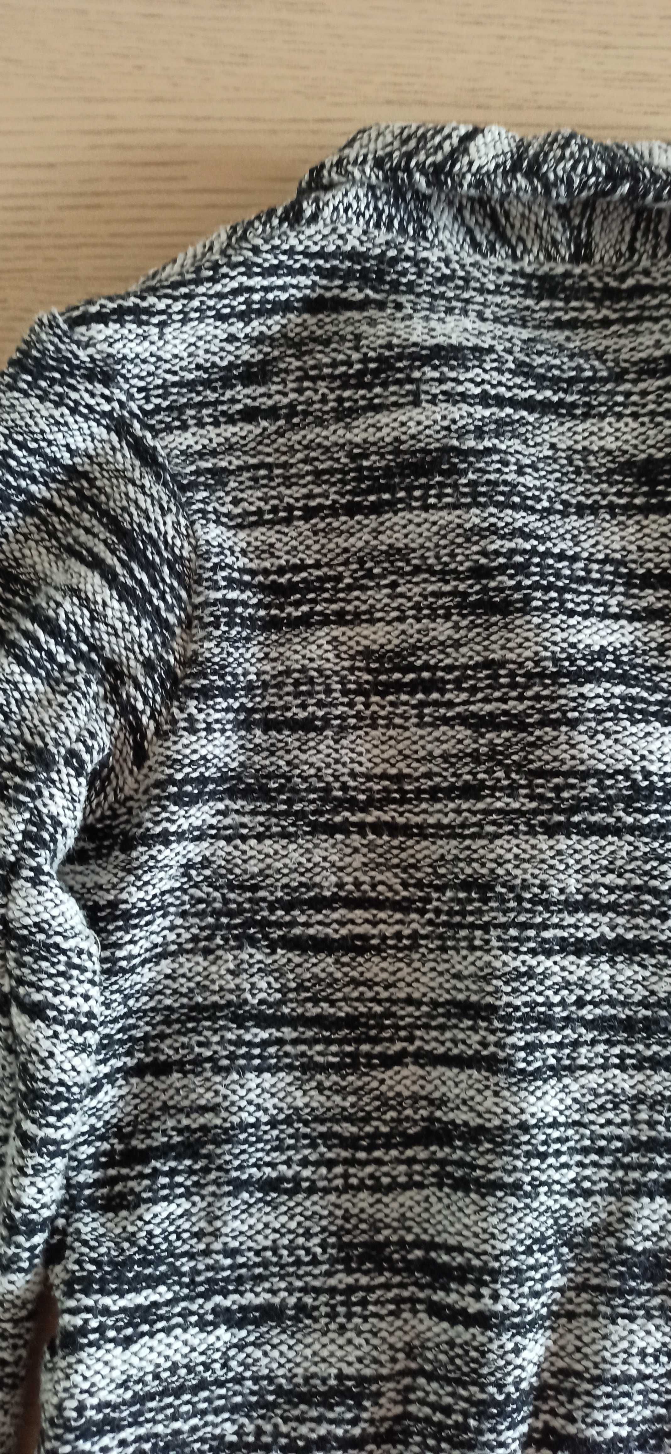 Sweter 134, czarno-biały, bawełna