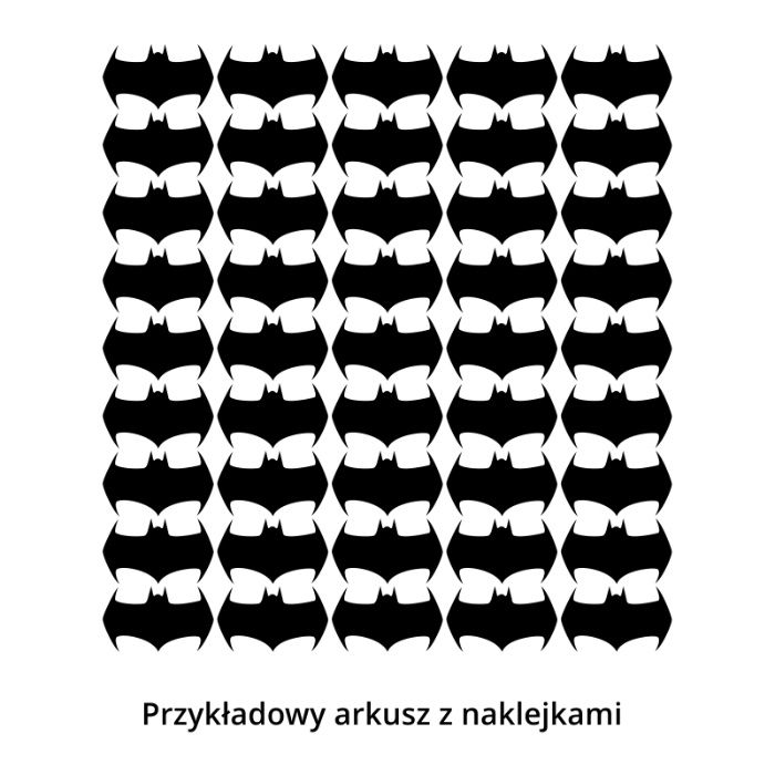 Naklejki dla dzieci, chłopców na ścianę nietoperz batman zestaw 45szt