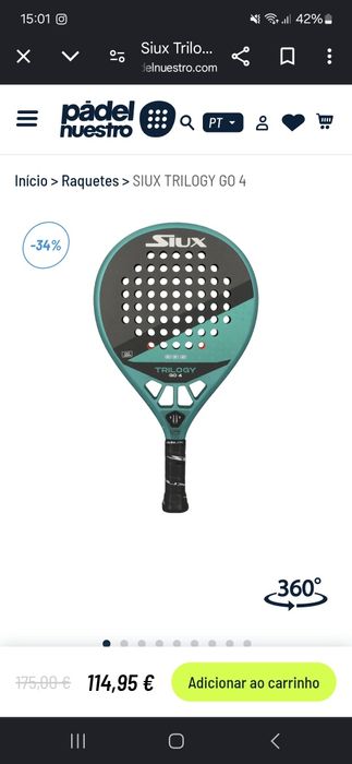 Raquete padel (nova)