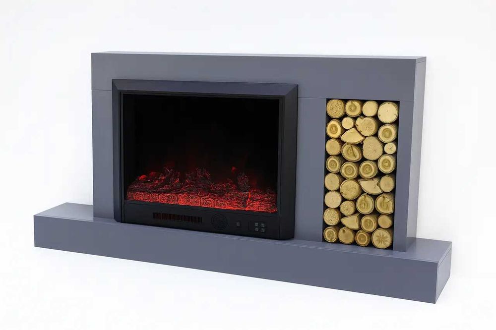 Електричний камін Novela 1500Вт,Bluetooth,звук потріскування дров