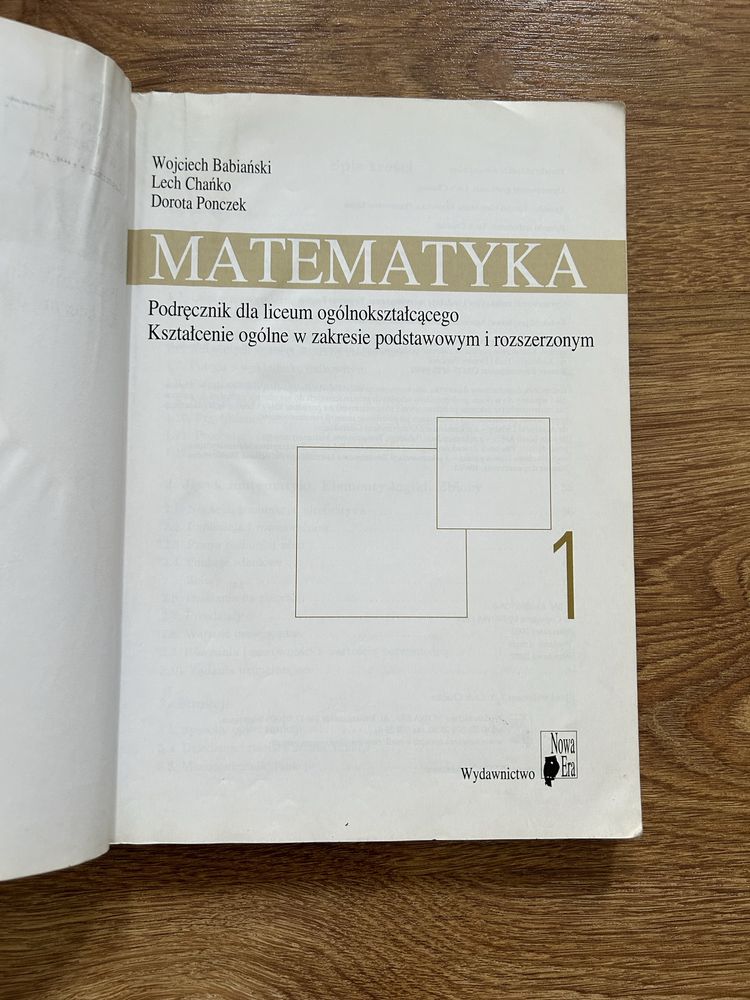 MATEMATYKA 1 Podręcznik dla Liceum Ogólnokształcącego