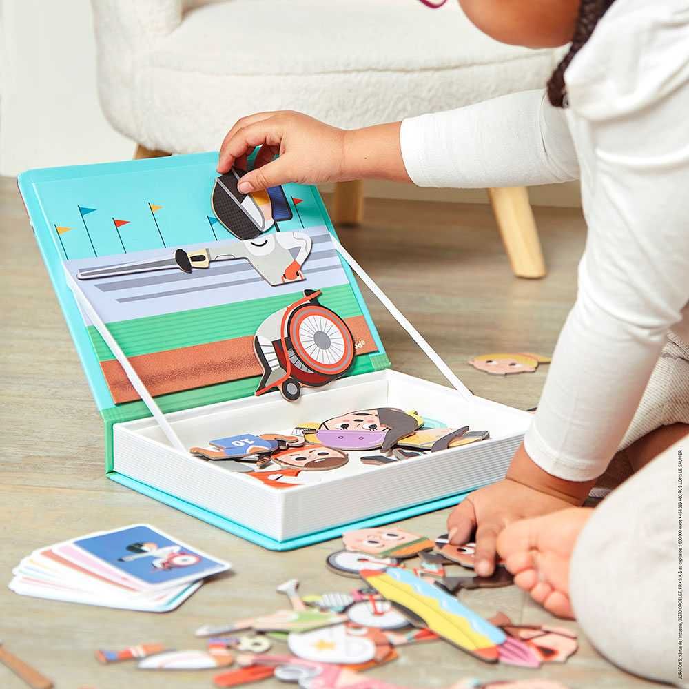 Sport Magnetibook Janod układanka puzzle magnetyczne
