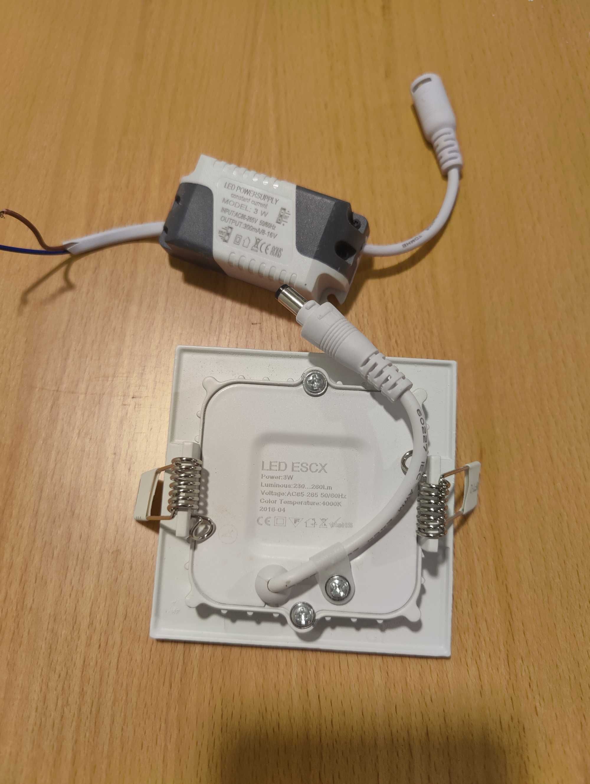 14 x Painel Led 3W Quadrado Teto Downlight