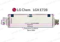 Акумуляторний елемент 72Ah, 264Wh- Li-ion NMCA+SiO LG Chem LGX E72B