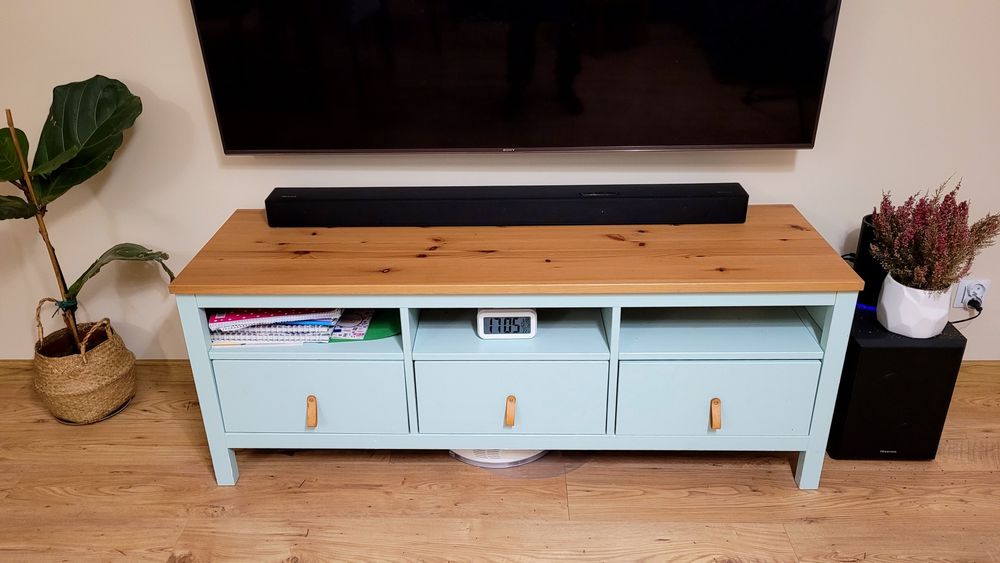 Komoda RTV ikea Hemnes miętowa