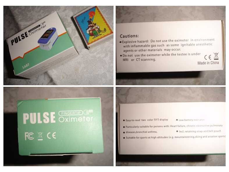 ПУЛЬСОКСИМЕТР - Fingertip Pulse Oximeter Lk87. НОВИЙ. В упаковці.