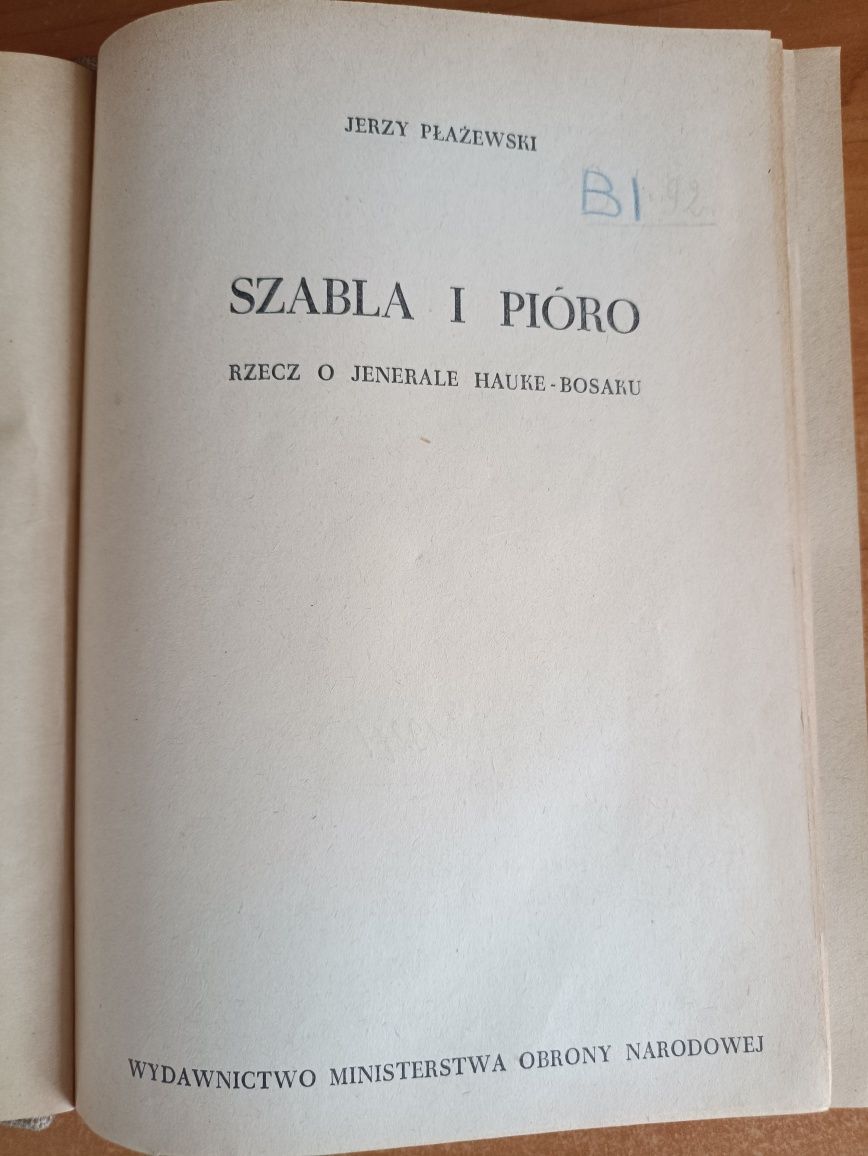 Jerzy Płażewski "Szabla i pióro"