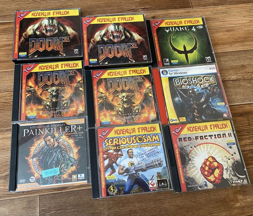 Диски для ПК: Resident Evil, Doom, Fallout, Quake, Postal, Painkiller