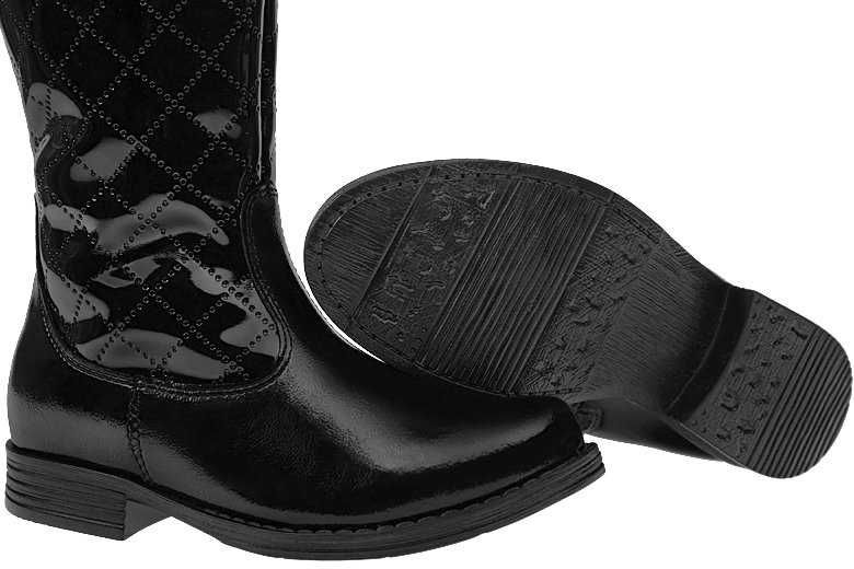 Kozaki Kozaczki zimowe KORNECKI 4356 Czarne ocieplane rozmiar 26