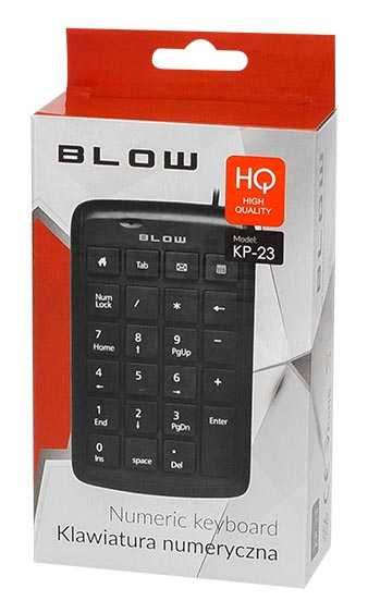 Klawiatura Blow KP-23, numeryczna, USB, kolor: czarny