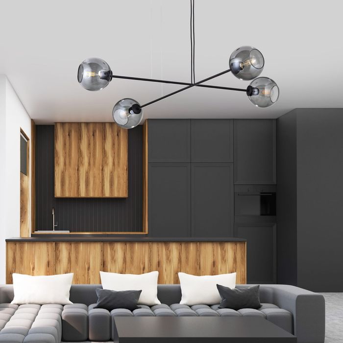 Lampa wisząca LIBRA TK Lighting 4x Metal Czarny