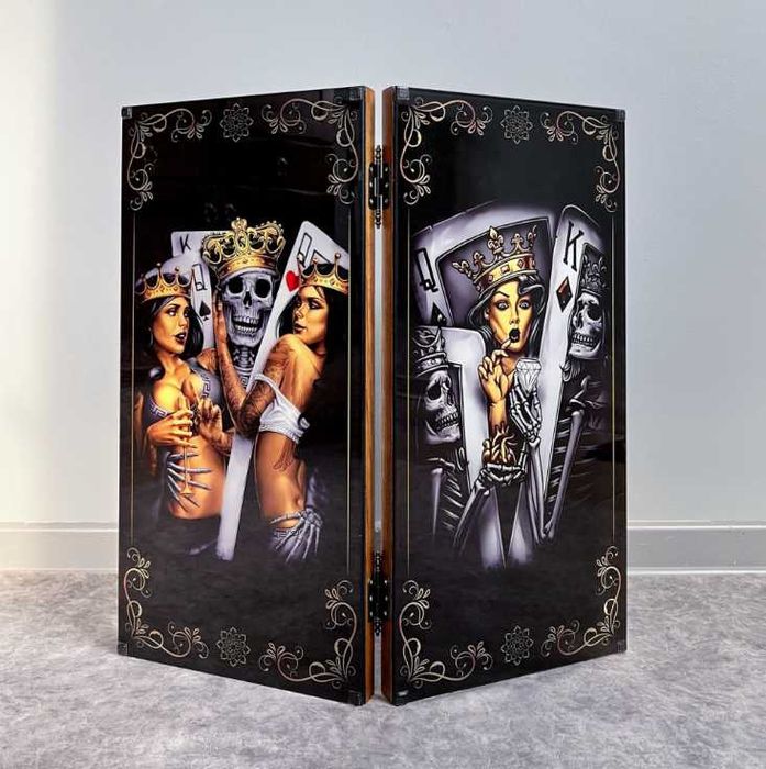 ПРЕМІУМ Нарди з дерева та гартованого скла розмір 48х50