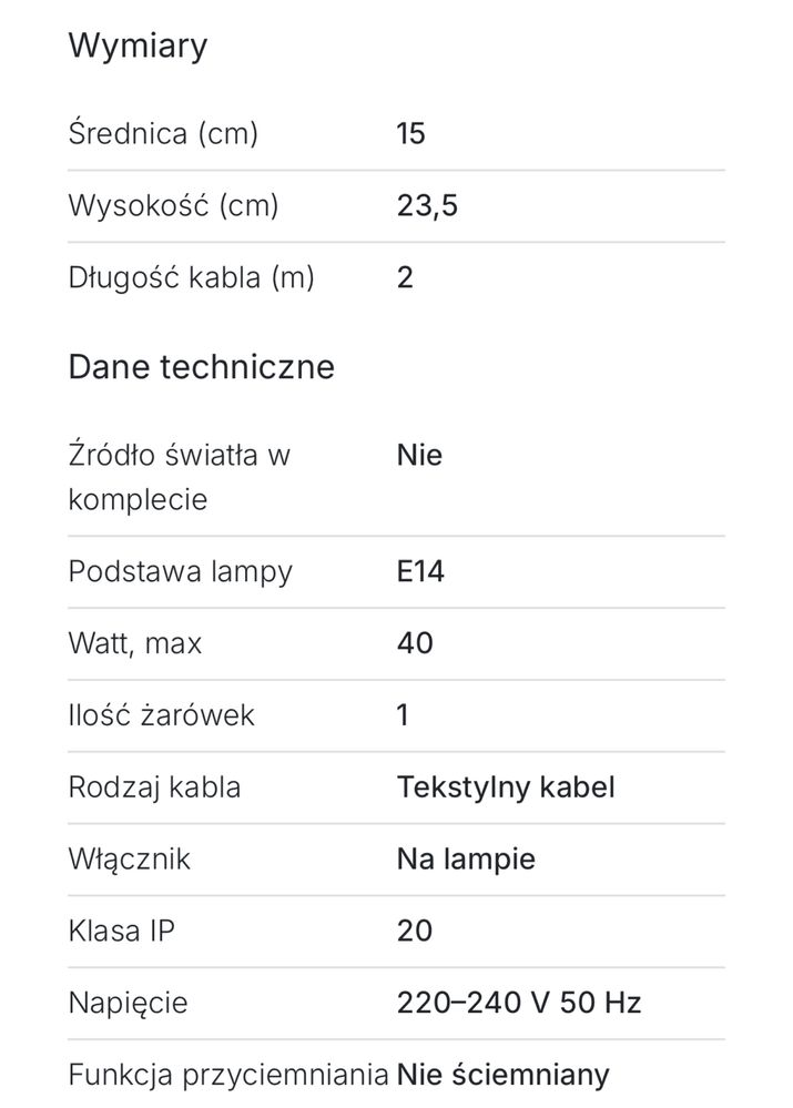 Globen Lighting Hubble Ø15 cm szara lampka stołowa