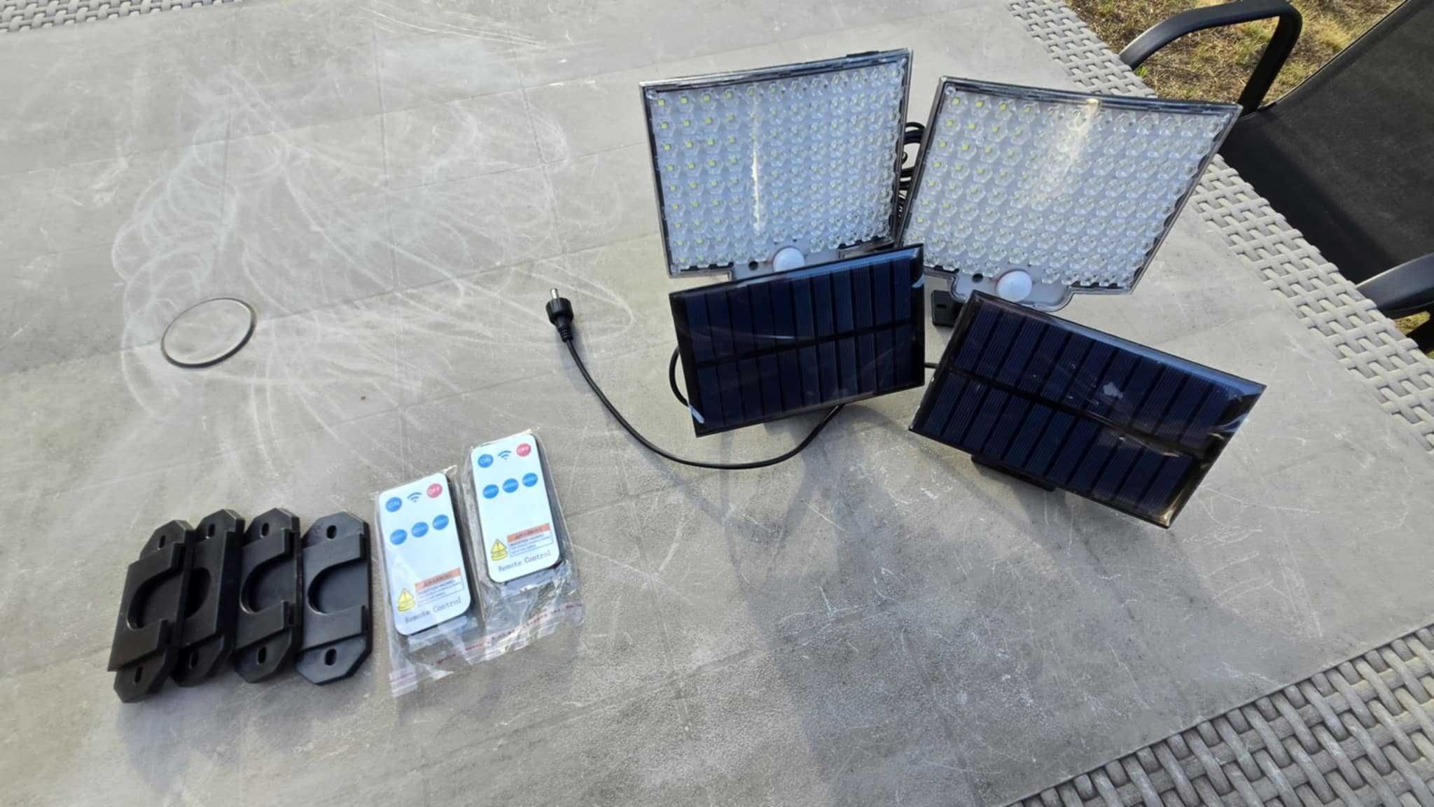 Latarnia 106 LED Solarne 2 sztuki NOWE Oświetlenie ogrodowe pilot F106