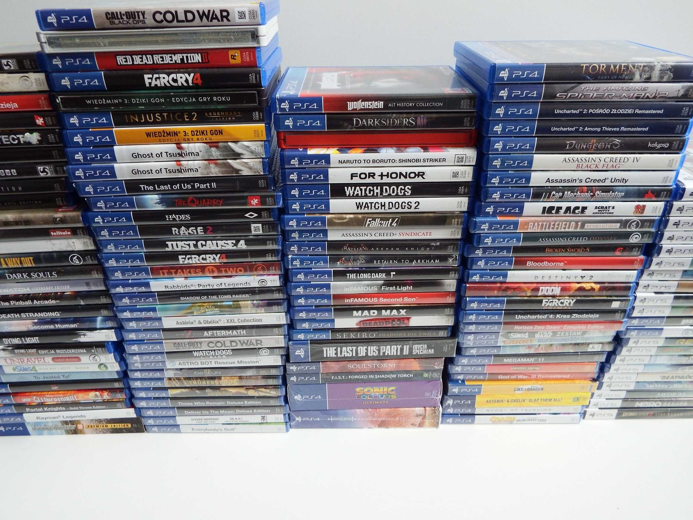 GRY PS4 PS5 GTA5 RDR2 Wiedźmin Spiderman Diablo Hitman COD GOW