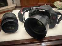 Câmara T3i com duas lentes