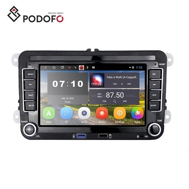 Rádio 2din 7" Android 10 volkswagen skoda seat wifi GPS USB NOVO