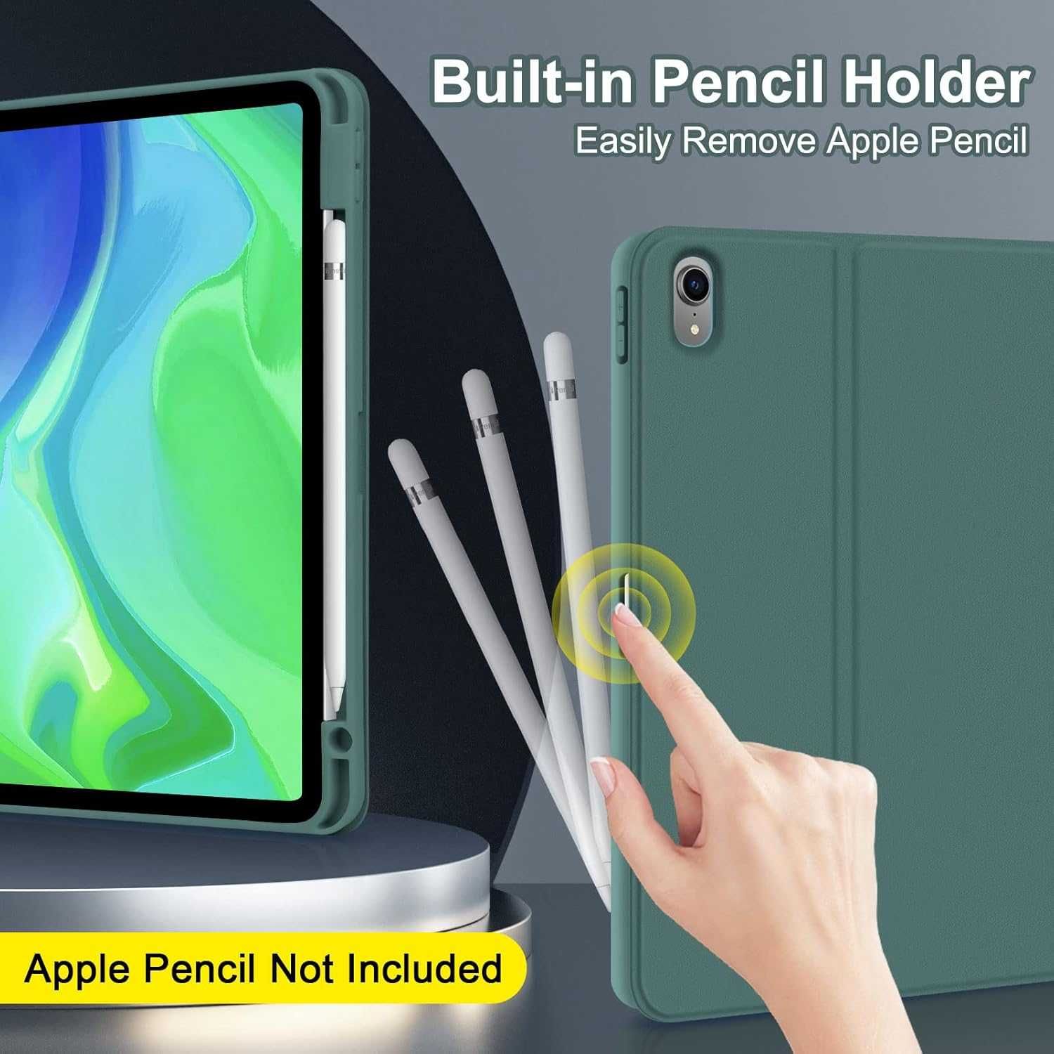 GOOJODOQ etui klawiatura LED RGB do iPad Air 4 / 5 A2588 A2589 A2591
