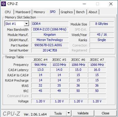 Пам'ять для настільних комп'ютерів Kingston DDR4 2133 MHz