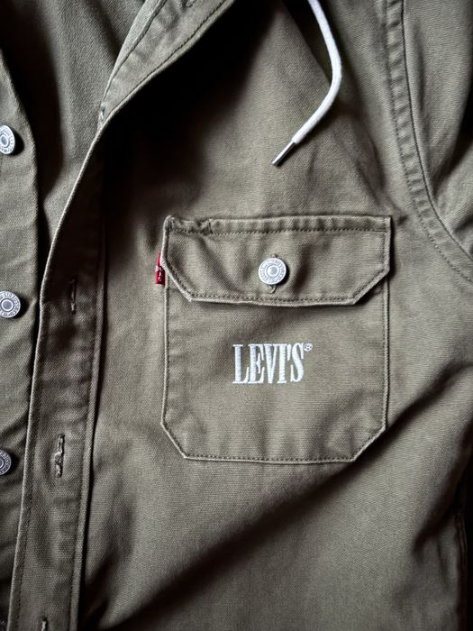 Kurtka jeansowa zielona khaki oversize Levi’s rozmiar S