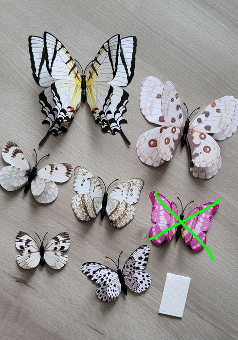 Motyle dekoracyjne  6 szt