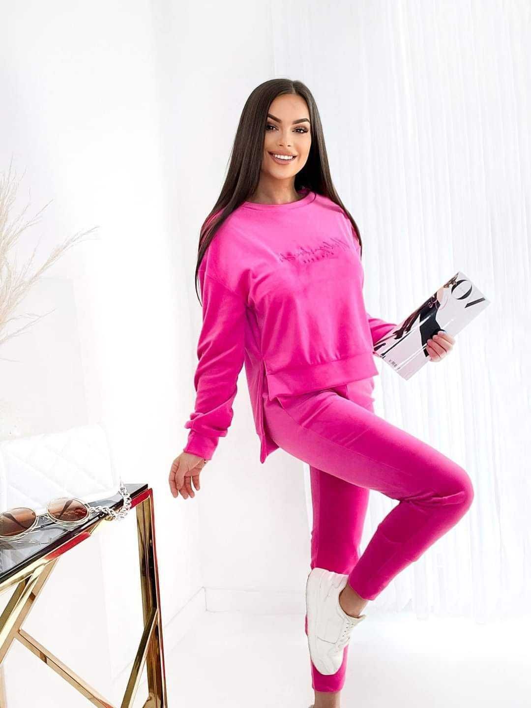 Dres By Mielczarkowski minky welur - S i L - polska produkcja - różowy