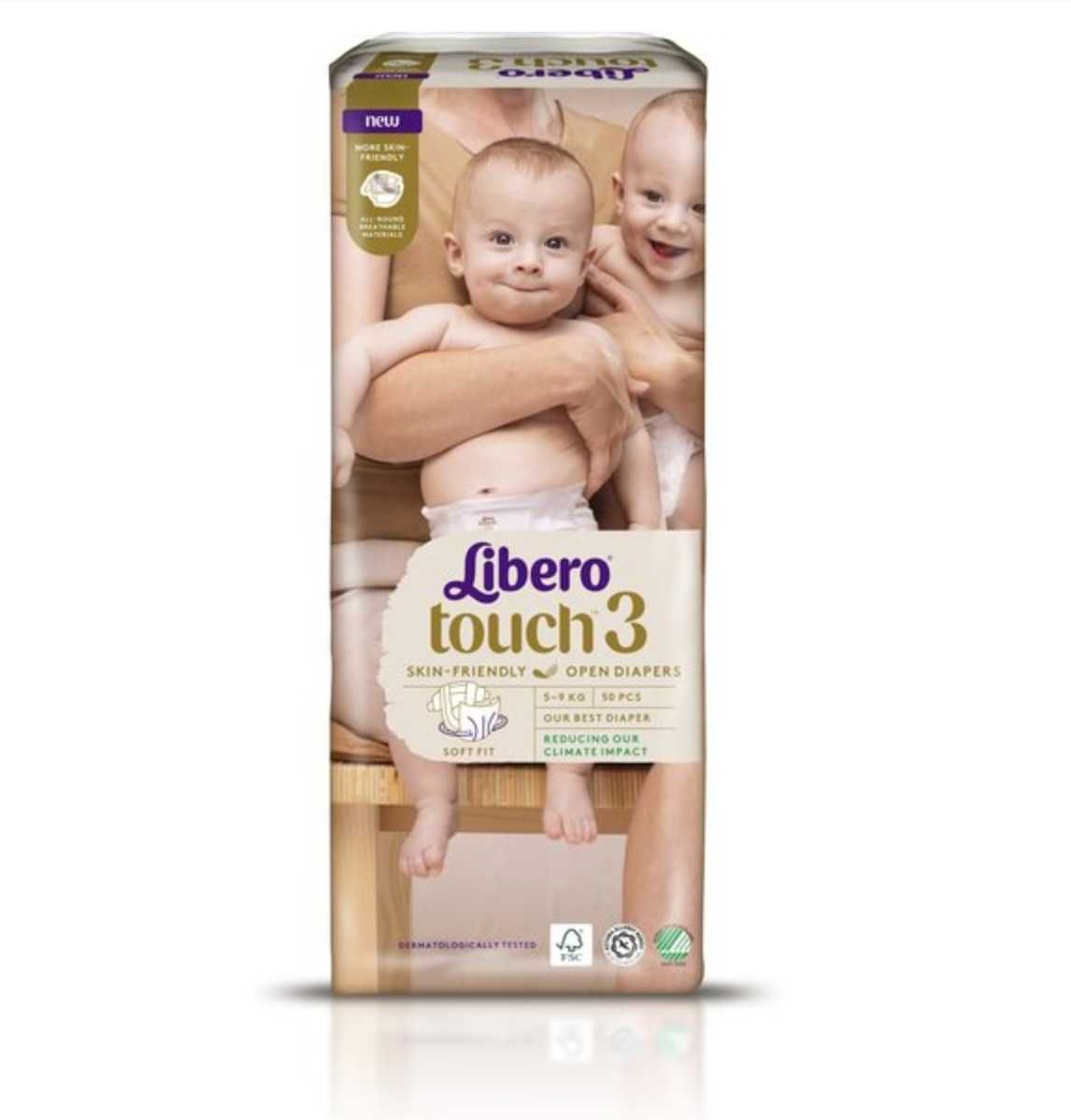 Підгузки Libero touch 3 розмір, 5-9 кг, 50 шт.