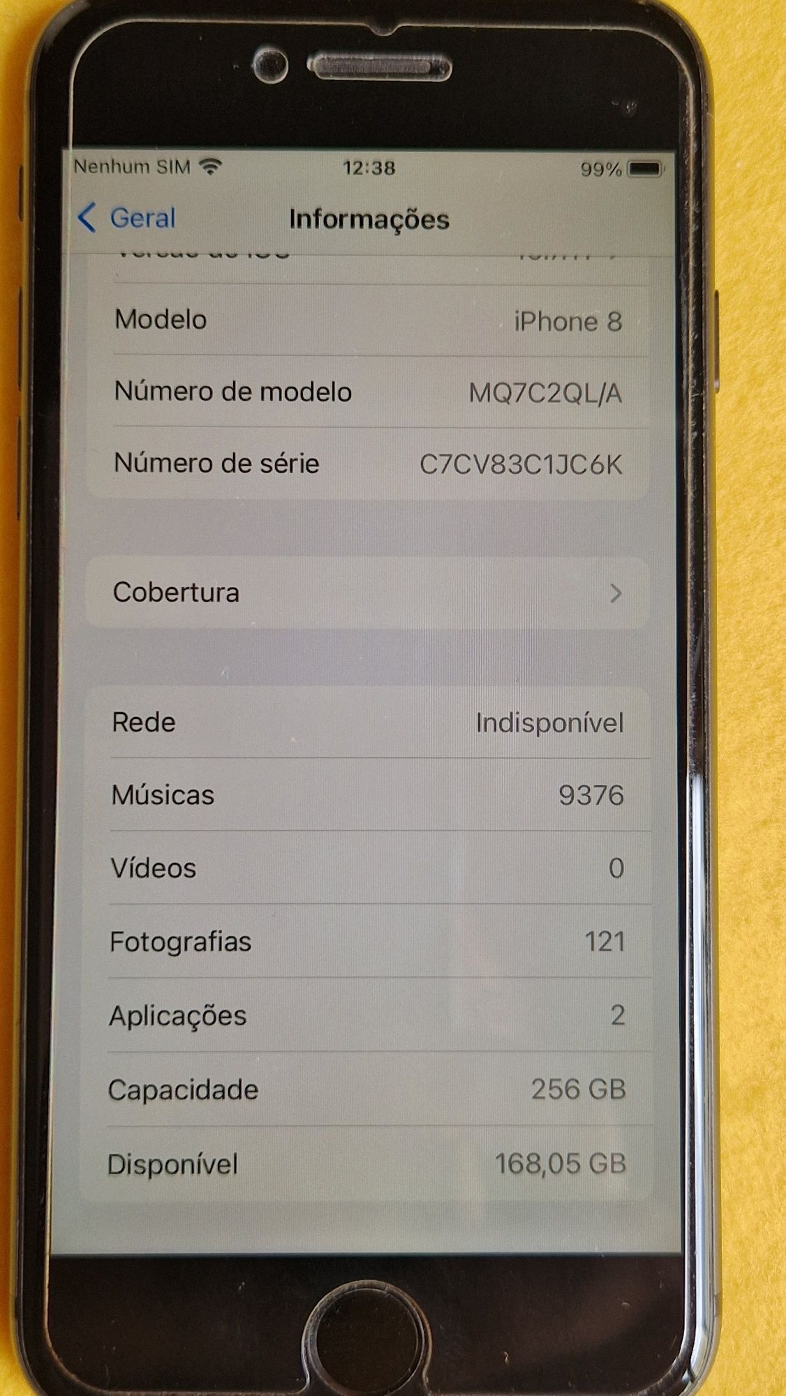 iPhone 8 256 GB Preto Como Novo