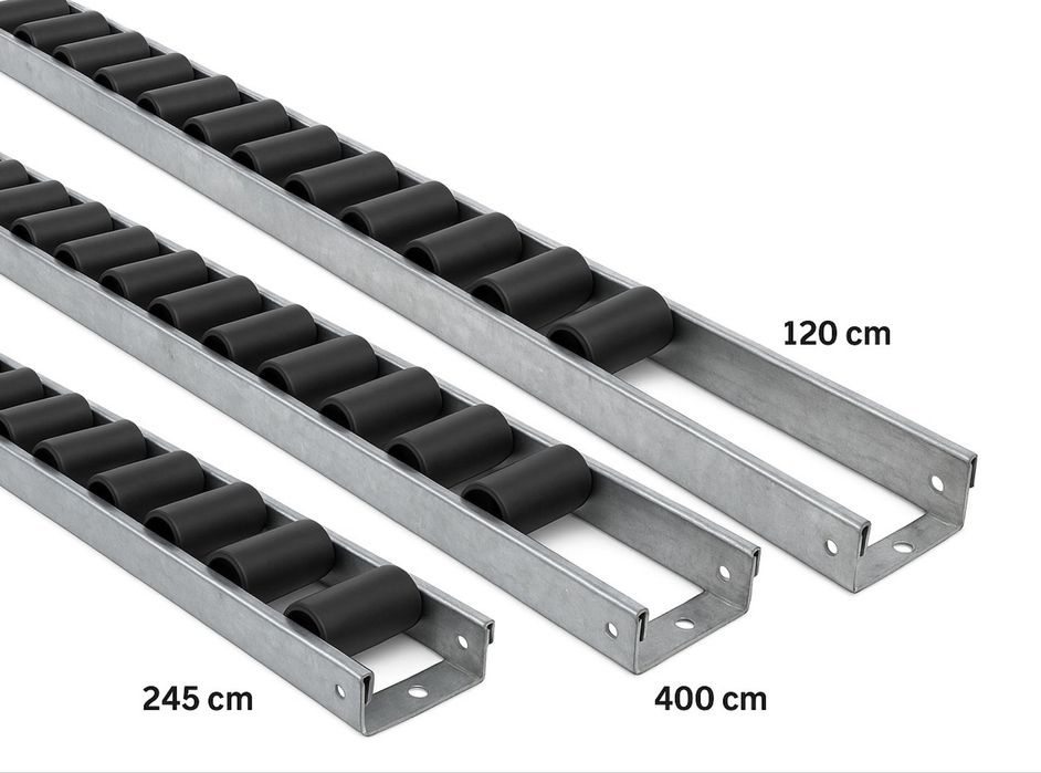 Podajnik rolkowy/ listwa rolkowa, NOWE dł. 120cm, 245cm, 400cm