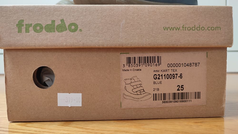 Buty dziecięce froddo r. 25 niebieskie granatowe zimowe