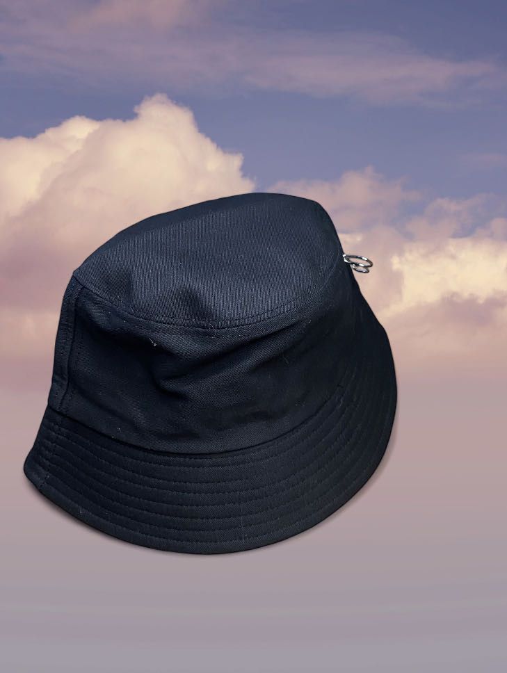 Kapelusz bucket hat czarny idealny na lato 100% bawełny na codzień