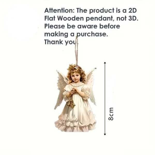 Wiszące dekoracje Anioły. Jednostronne malunki na drewnie 12 szt.