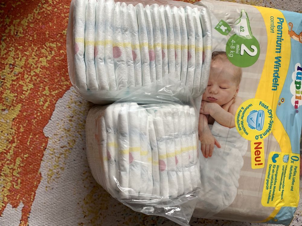 Памперси 2 lupilu 42шт та pampers 2  розмір