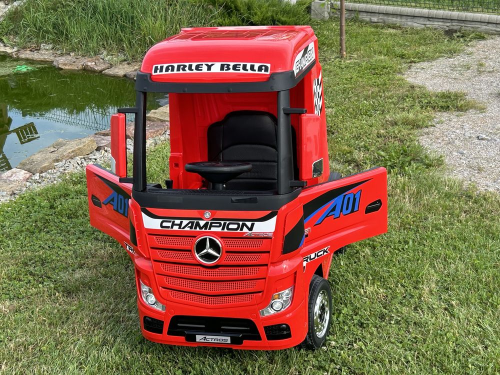 Auto na akumulator TIR Mercedes Benz Actros z Naczepą 4 silnik 12V