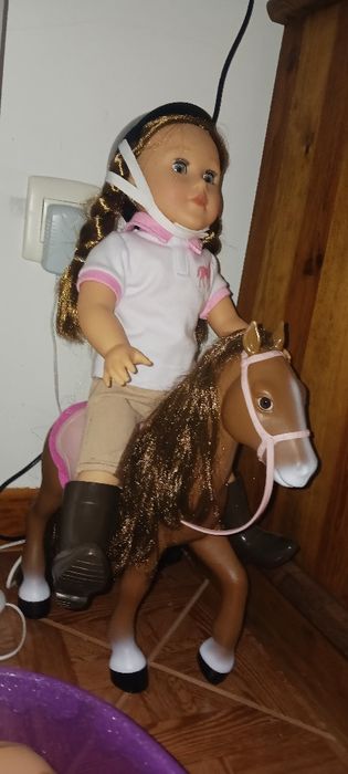 Boneca mais mota e o cavalo novos