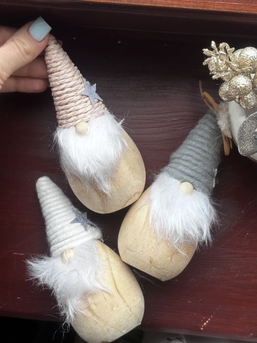 Новорічний Гном Деревʼяний Іграшка Новий Рік